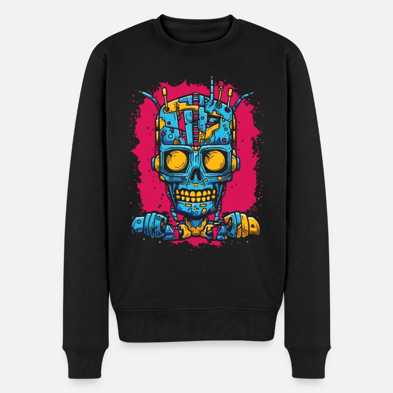Robot Cyborg Zombie - Pull Premium bio Homme - noir