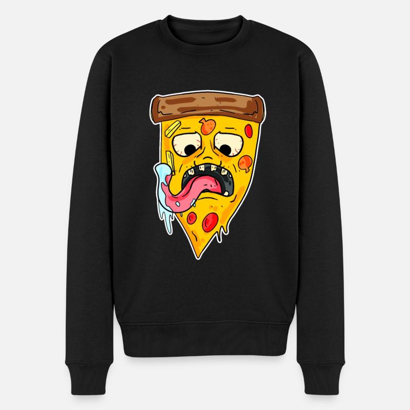 Monstre de pizza - Pull Premium bio Homme - noir