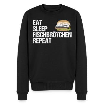 Lebenszyklus des Fischbrötchen-Fans Geschenk - Männer Premium Bio Pullover - Schwarz - Vorne - Nico (187cm)