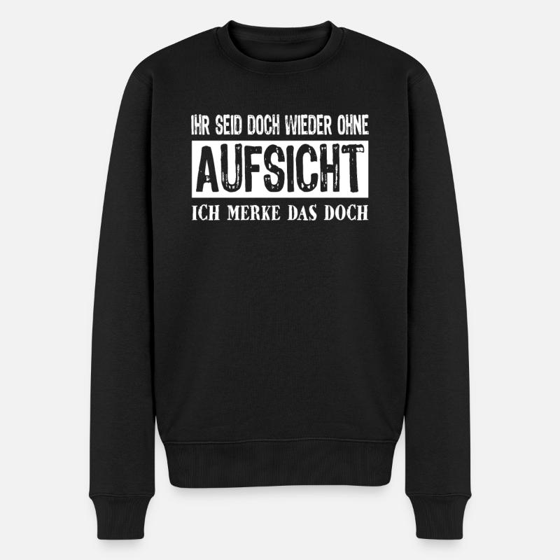 Sarkasmus Sprüche - Männer Premium Bio Pullover - Schwarz