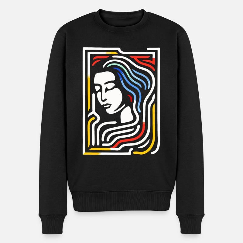 Das wunderschöne Labyrinth - Männer Premium Bio Pullover - Schwarz
