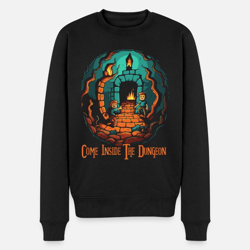 Entrez dans le donjon - Pull Premium bio Homme - noir