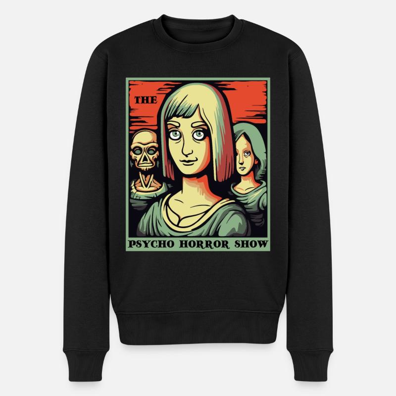 Die Psycho-Horror-Show - Männer Premium Bio Pullover - Schwarz