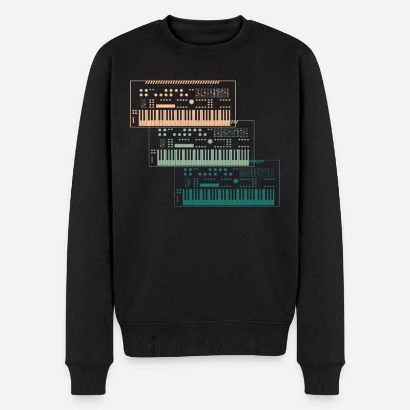 Trio de synthétiseurs mélomane cadeau - Pull Premium bio Homme - noir