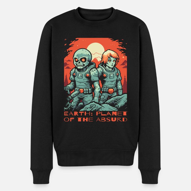 La Terre, planète de l’absurde - Pull Premium bio Homme - noir