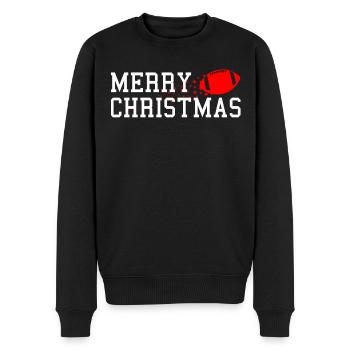 Football Ambiance festive Joyeux Noël - Pull Premium bio Homme - noir - Devant - Nico (187cm)