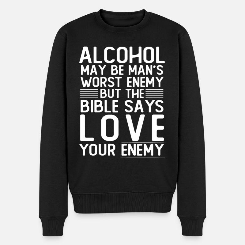 L’alcool aime ton ennemi - Pull Premium bio Homme - noir
