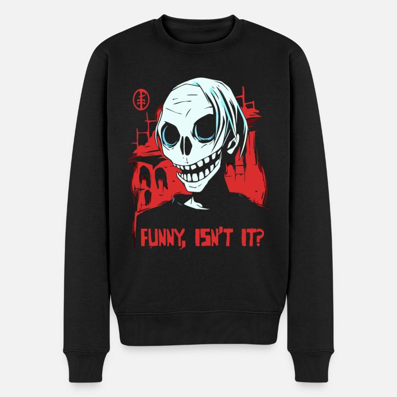 zombie médiéval effrayant drôle - Pull Premium bio Homme - noir