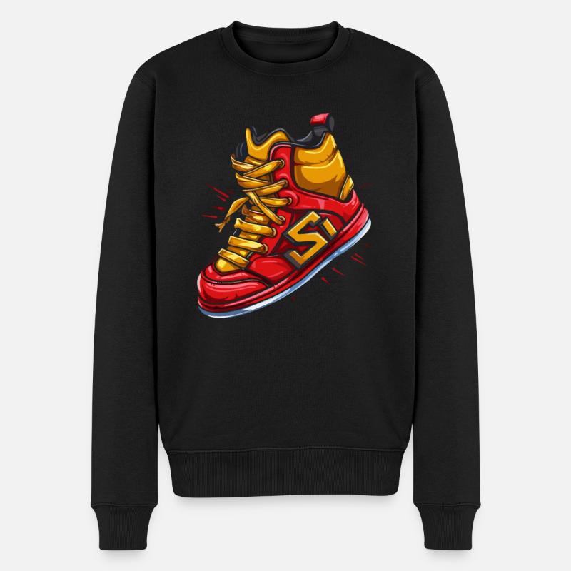 Baskets de dessin animé - Pull Premium bio Homme - noir