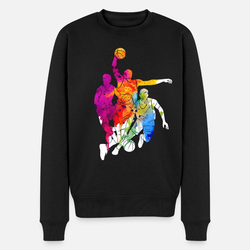 BASKETBALLER BASKETBALL - Männer Premium Bio Pullover - Schwarz