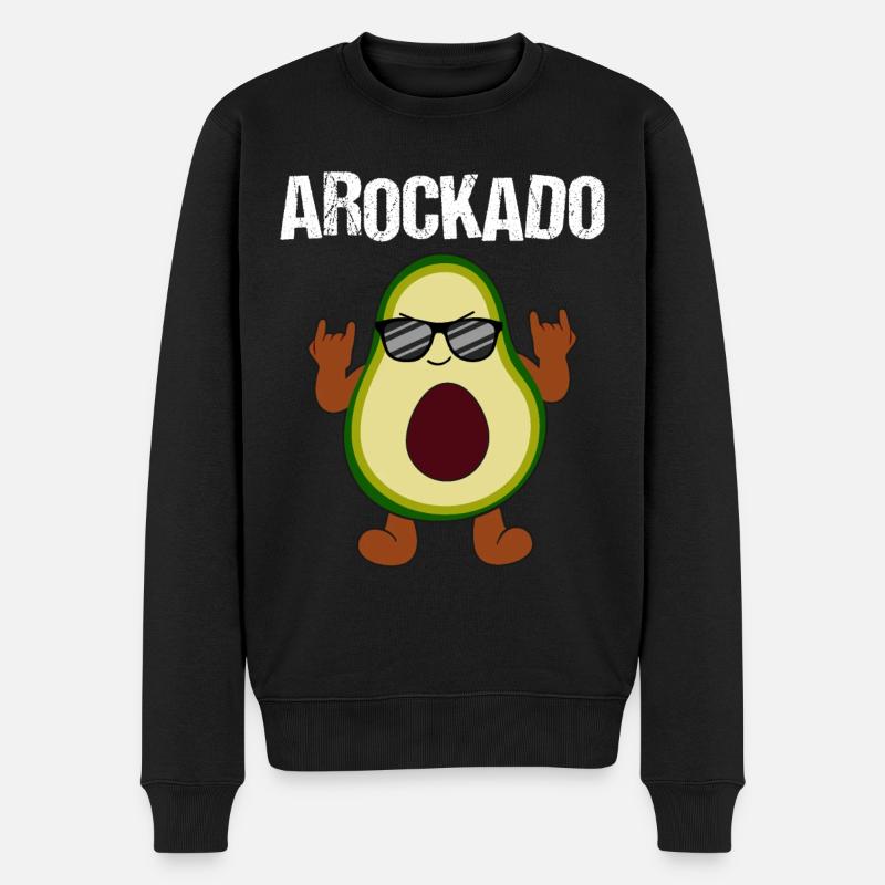Rocking Avocat Cool Musique Aimant - Pull Premium bio Homme - noir