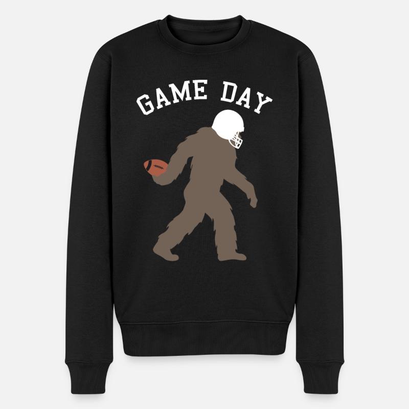 Bigfoot Quarterback Silhouette d’athlète - Pull Premium bio Homme - noir