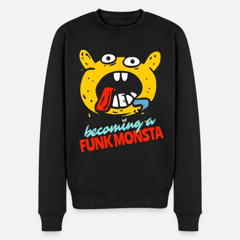 Zum Funk musik monster werden - Männer Premium Bio Pullover - Schwarz