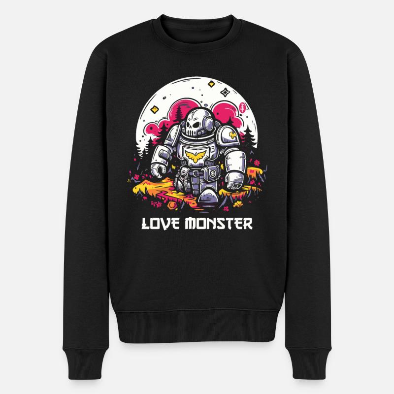 Cher Monster Robot - Pull Premium bio Homme - noir