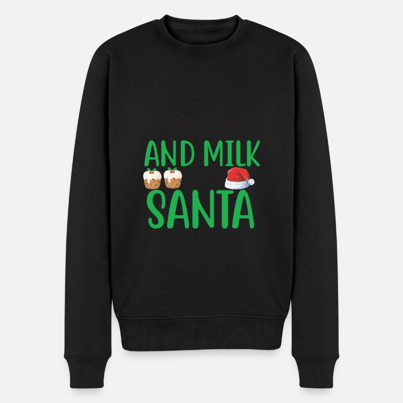Biscuits et lait pour le Père Noël - Pull Premium bio Homme - noir