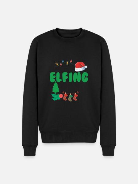 I am so merry Elfing - Men's Premium Organic Jumper - black