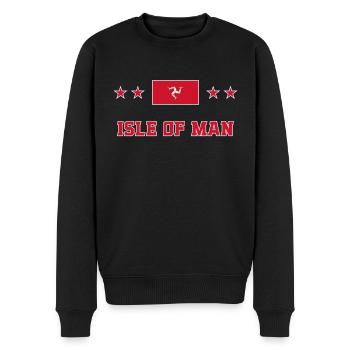 Île de Man - Pull Premium bio Homme - noir - Devant - Nico (187cm)