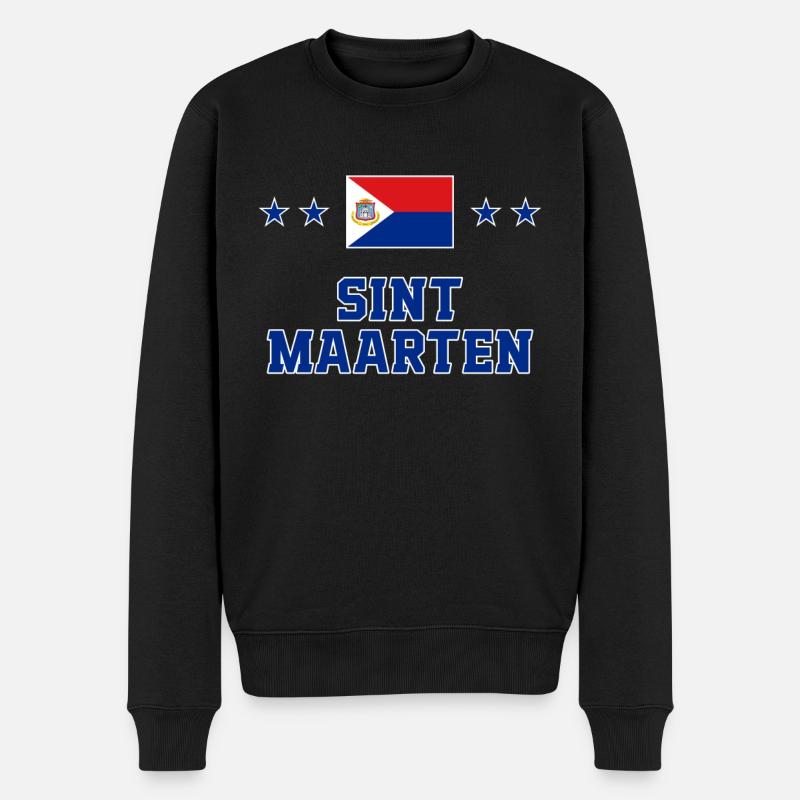 Sint Maarten - Männer Premium Bio Pullover - Schwarz