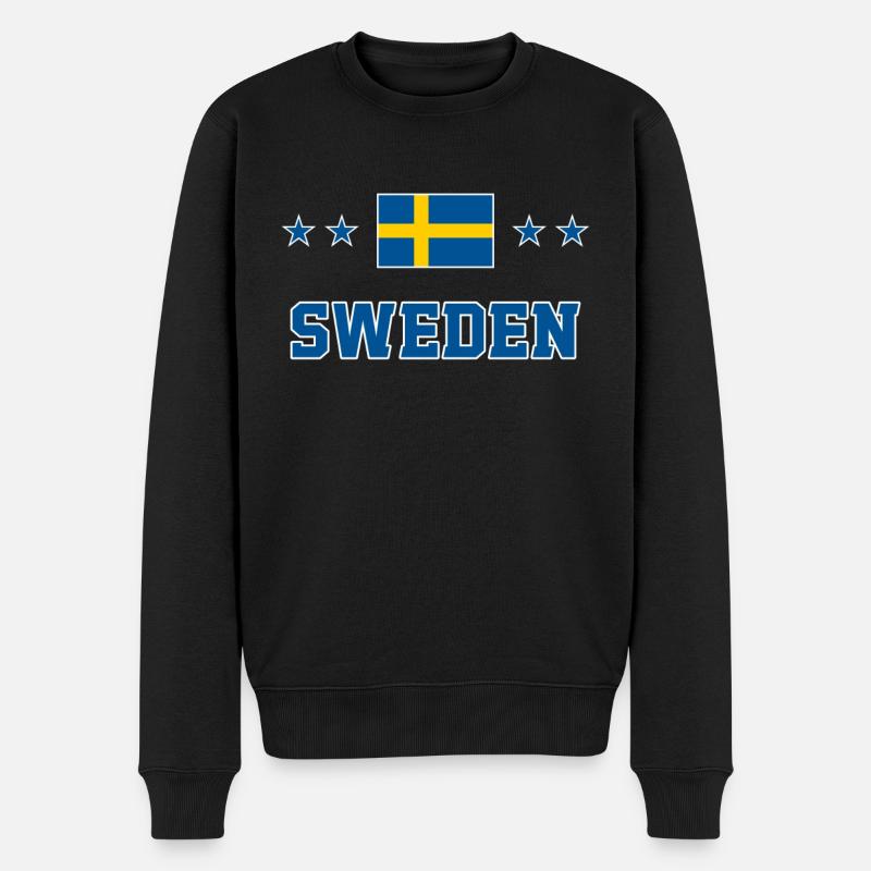 Schweden - Männer Premium Bio Pullover - Schwarz