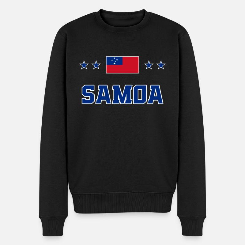 Samoa - Männer Premium Bio Pullover - Schwarz