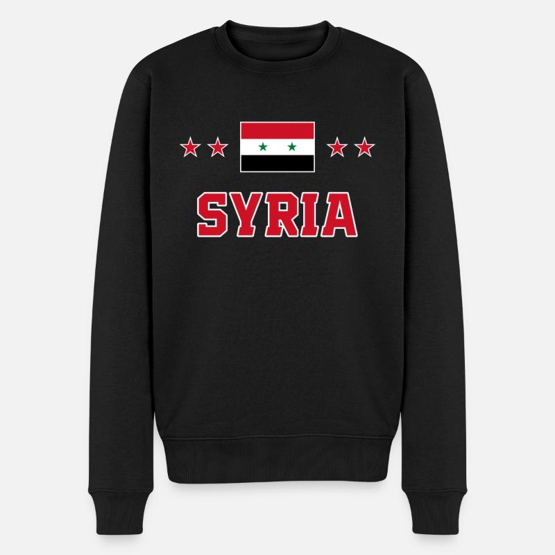 Syrien - Männer Premium Bio Pullover - Schwarz