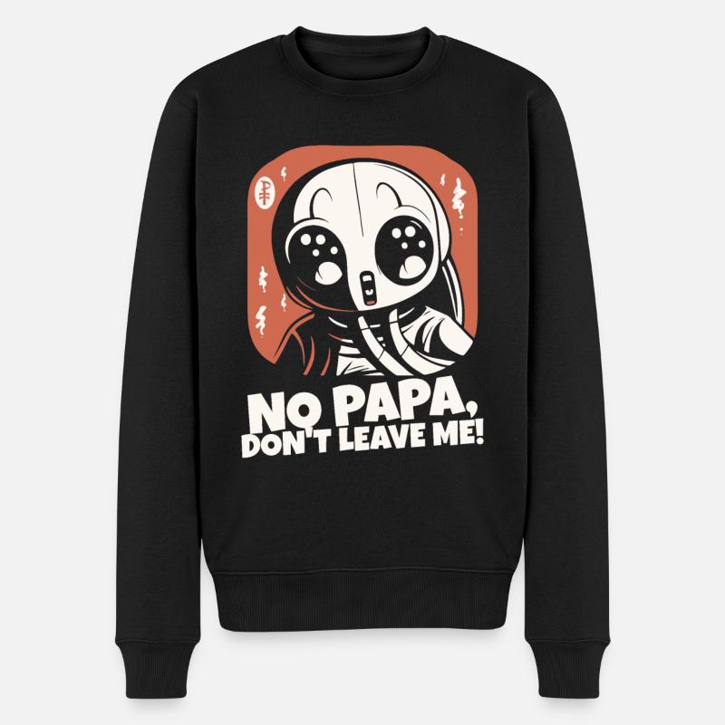 Papa, ne me quitte pas - Pull Premium bio Homme - noir