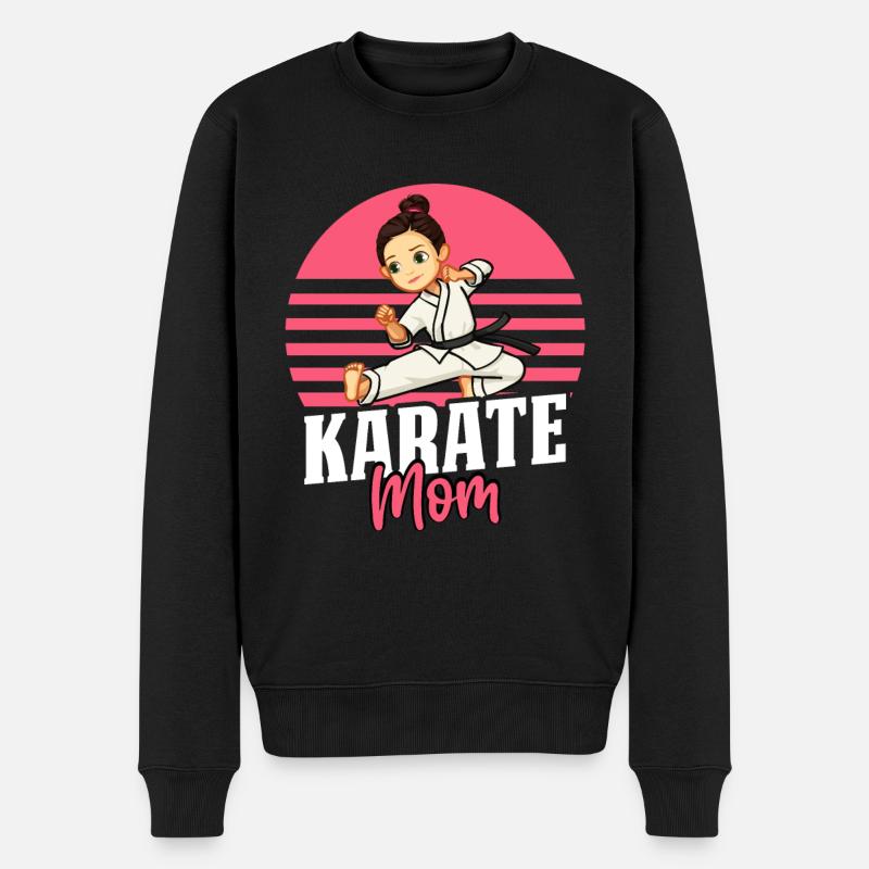 Karate Mama - Männer Premium Bio Pullover - Schwarz