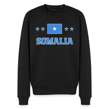 Somalia - Männer Premium Bio Pullover - Schwarz - Vorne - Nico (187cm)