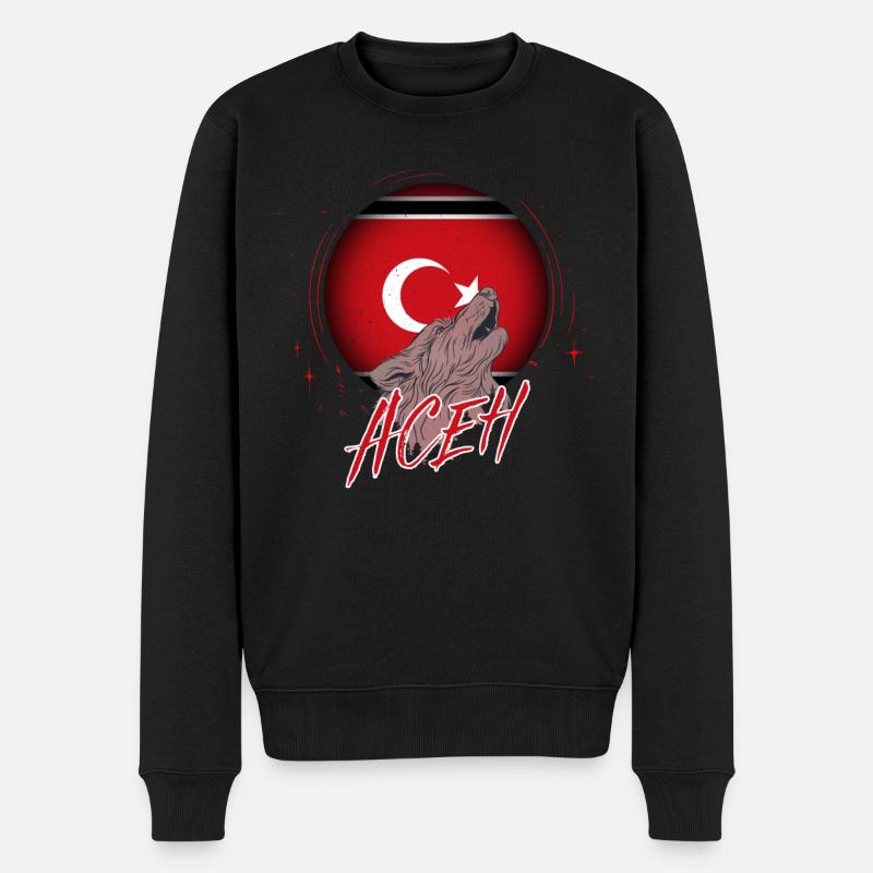Aceh - Pull Premium bio Homme - noir