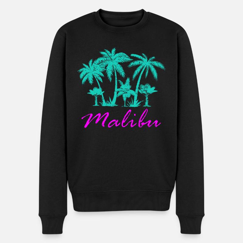 Néon Malibu Tropical Nuit Pure Exotique - Pull Premium bio Homme - noir