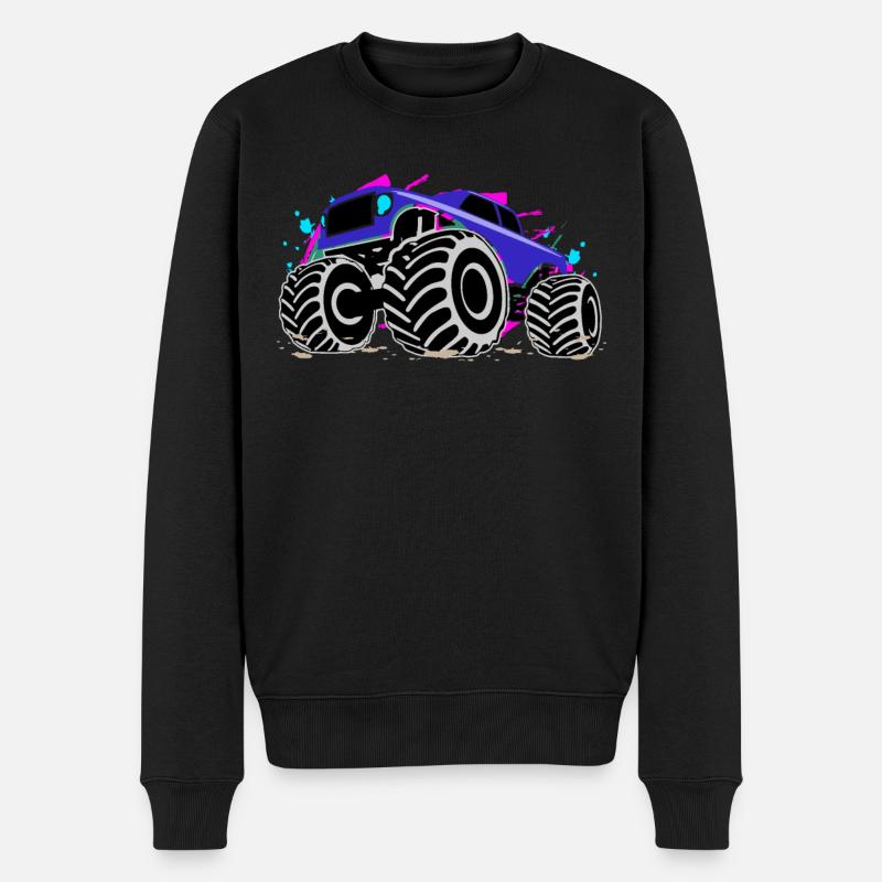Monster Truck Action Aventure Puissance - Pull Premium bio Homme - noir