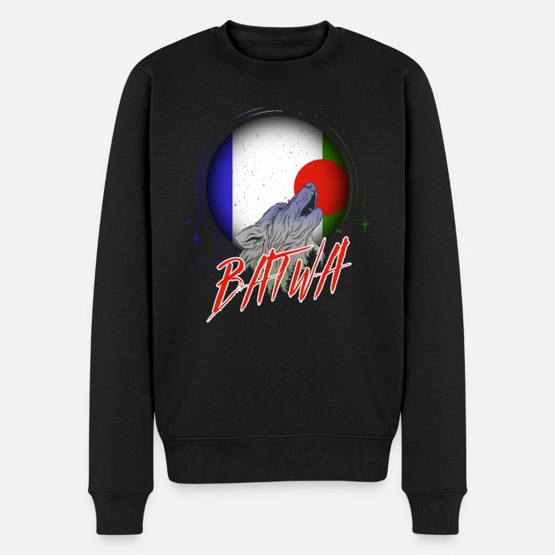 Batwa - Männer Premium Bio Pullover - Schwarz