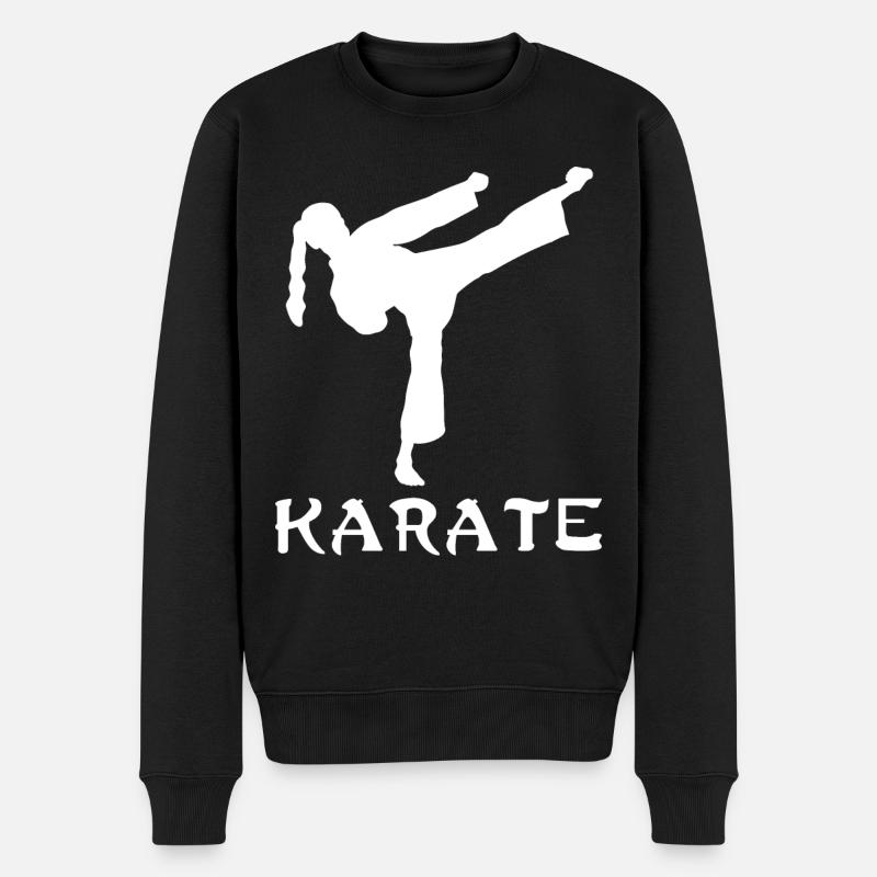 Karate - Männer Premium Bio Pullover - Schwarz