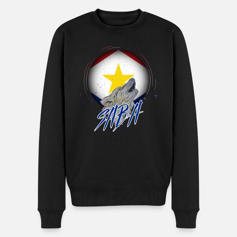 Saba - Männer Premium Bio Pullover - Schwarz