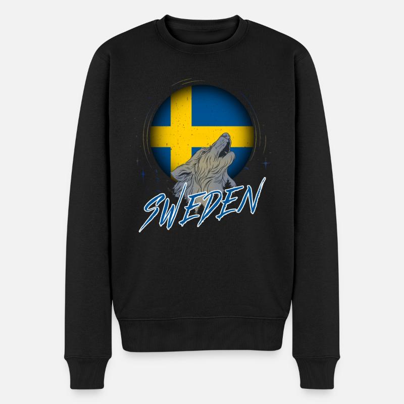 Schweden - Männer Premium Bio Pullover - Schwarz