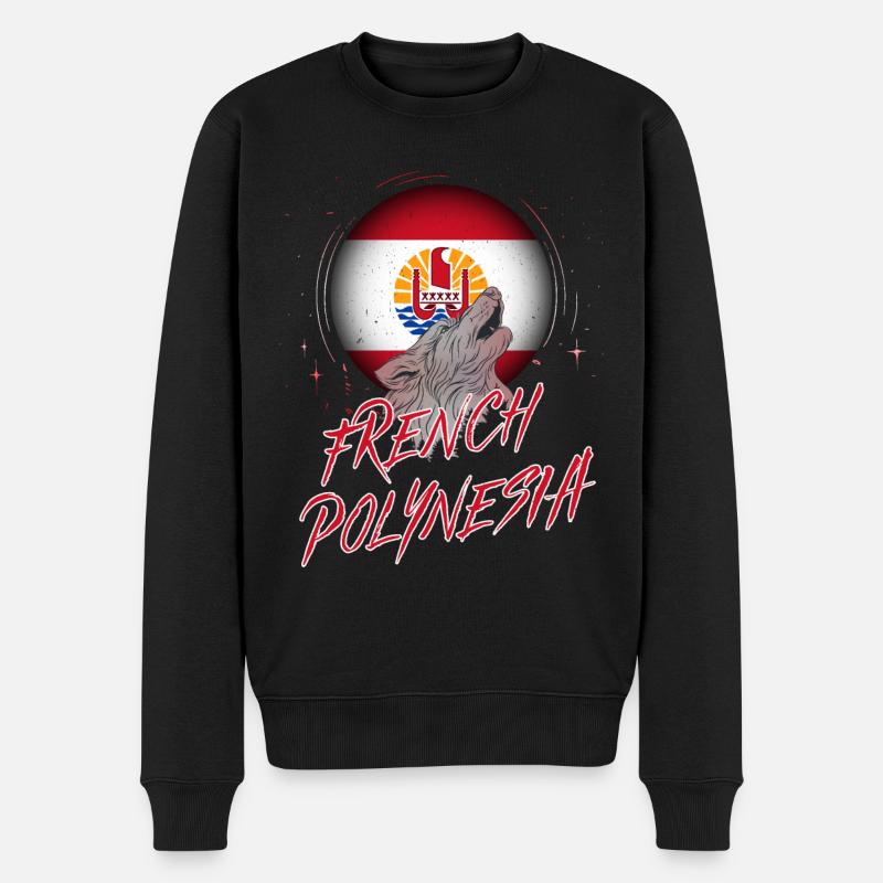 Polynésie française - Pull Premium bio Homme - noir