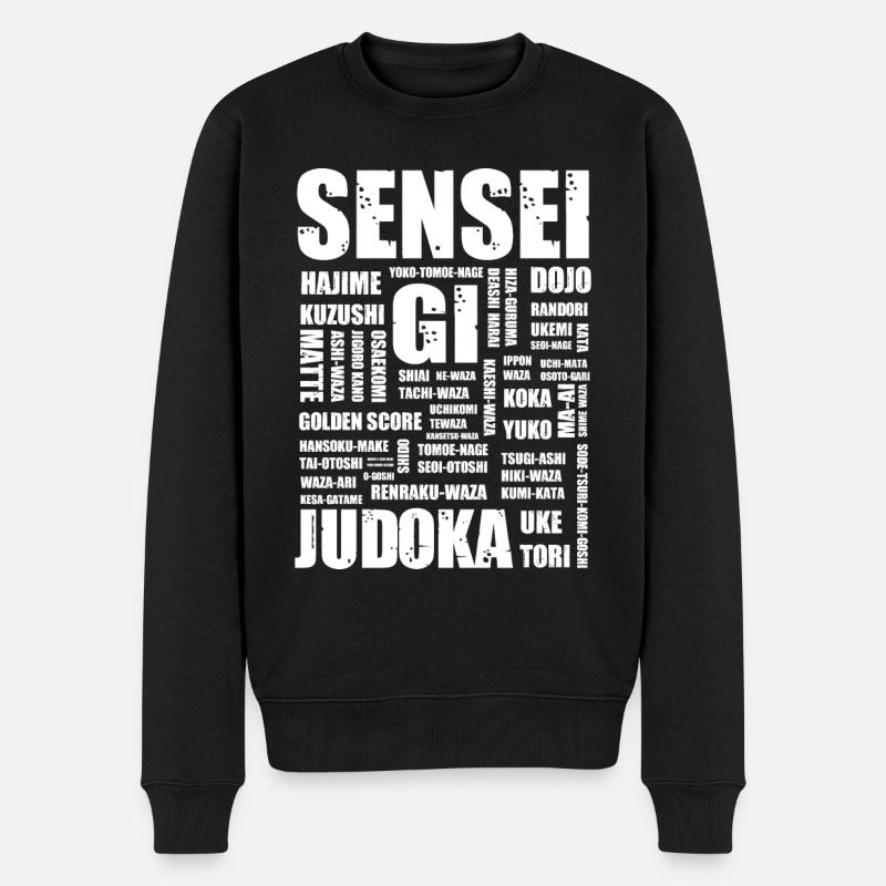 Judo - Männer Premium Bio Pullover - Schwarz