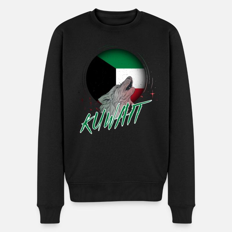 Kuwait - Männer Premium Bio Pullover - Schwarz