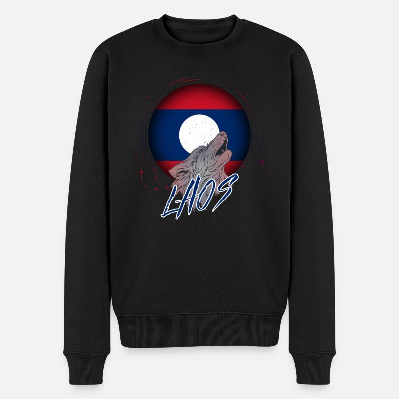 Laos - Pull Premium bio Homme - noir