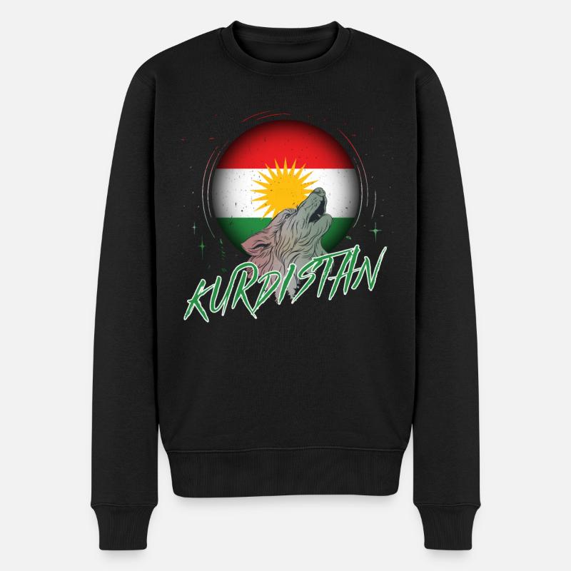 Kurdistan - Männer Premium Bio Pullover - Schwarz