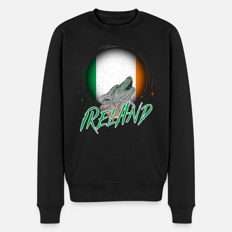 Irland - Männer Premium Bio Pullover - Schwarz