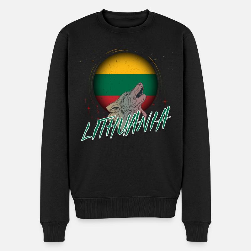 Lituanie - Pull Premium bio Homme - noir