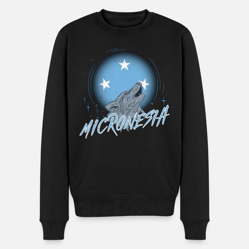 Mikronesien - Männer Premium Bio Pullover - Schwarz