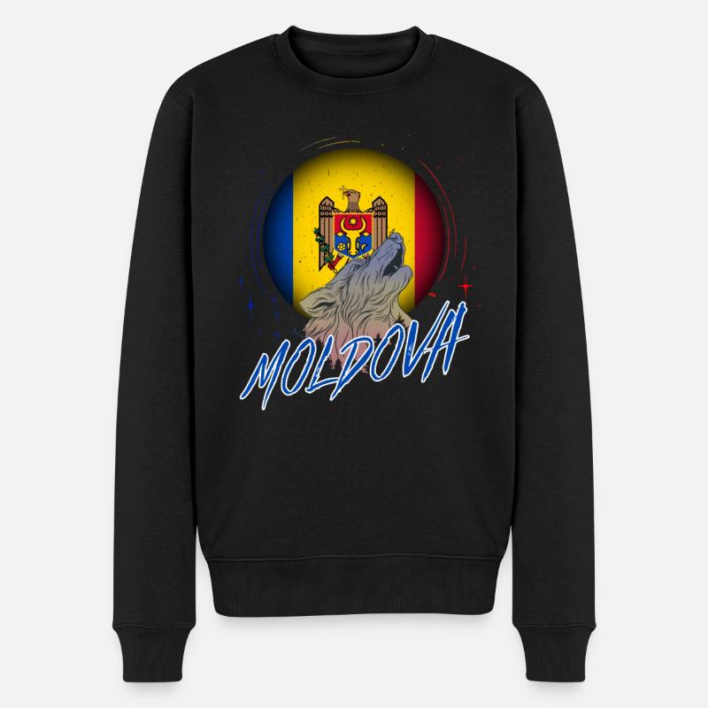 Moldavie - Pull Premium bio Homme - noir