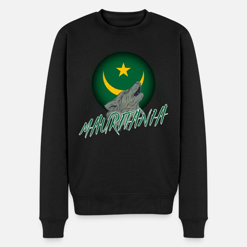 Mauretanien - Männer Premium Bio Pullover - Schwarz