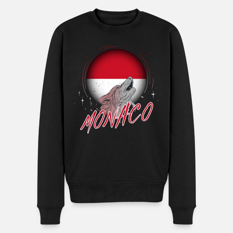 Monaco - Männer Premium Bio Pullover - Schwarz