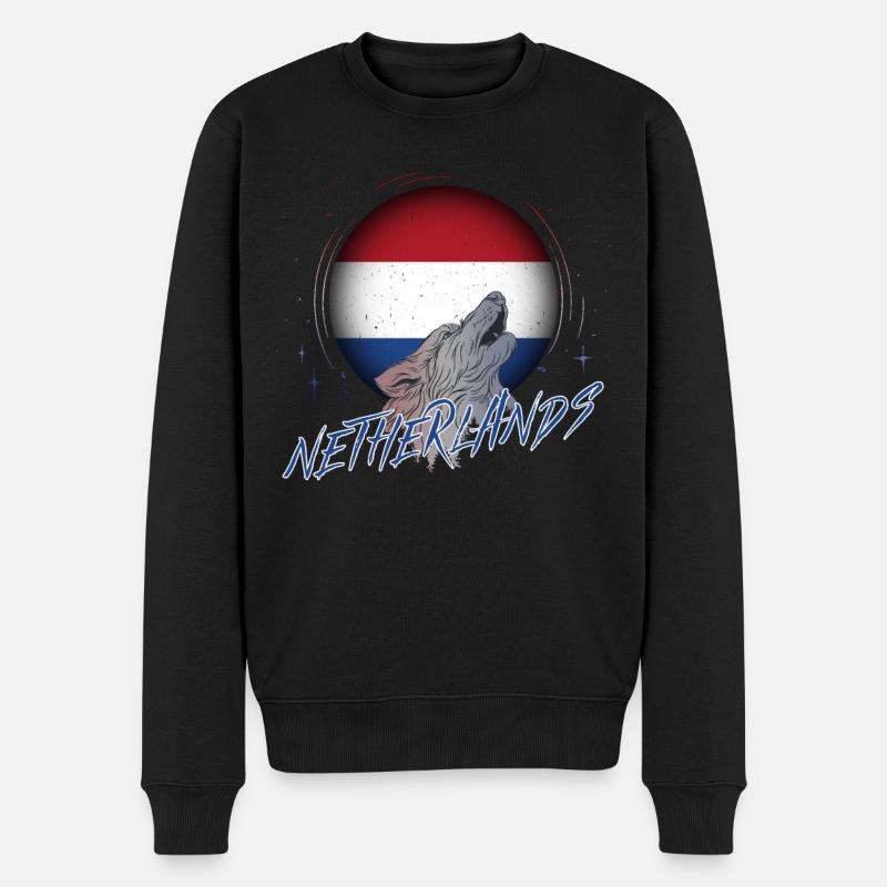 Antilles néerlandaises - Pull Premium bio Homme - noir