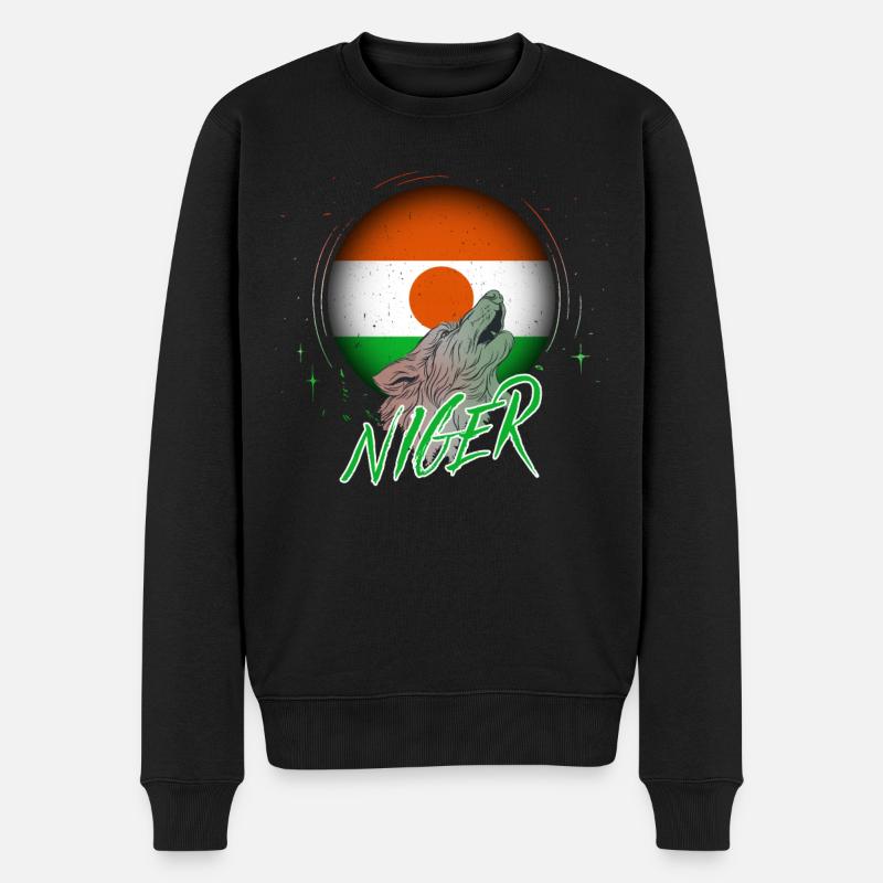 Niger - Männer Premium Bio Pullover - Schwarz