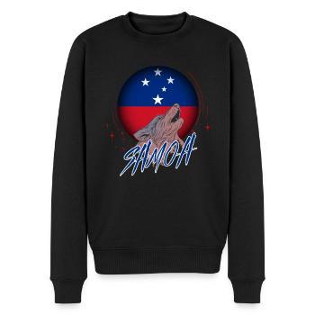 Samoa - Männer Premium Bio Pullover - Schwarz - Vorne - Nico (187cm)