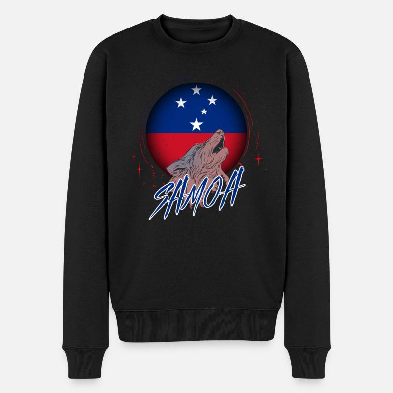 Samoa - Männer Premium Bio Pullover - Schwarz